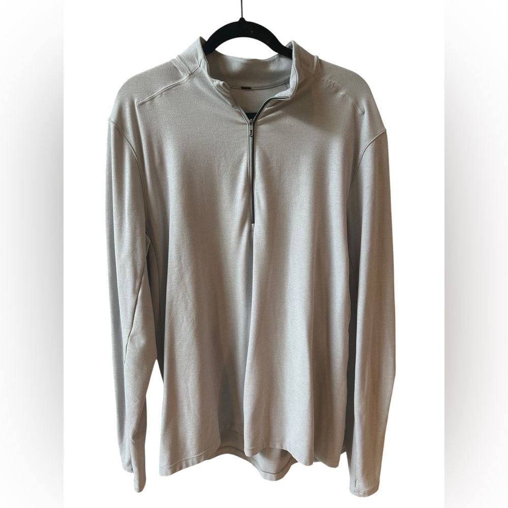 Lululemon Men's Pullover Jacket Metal Vent Tech, 1/4 Zip, Grey, Size Large